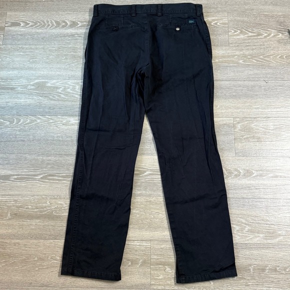 Lacoste Chino Pants Black Straight Leg Classic Casual Preppy Mens EUR 44 US 34 - Picture 1 of 11